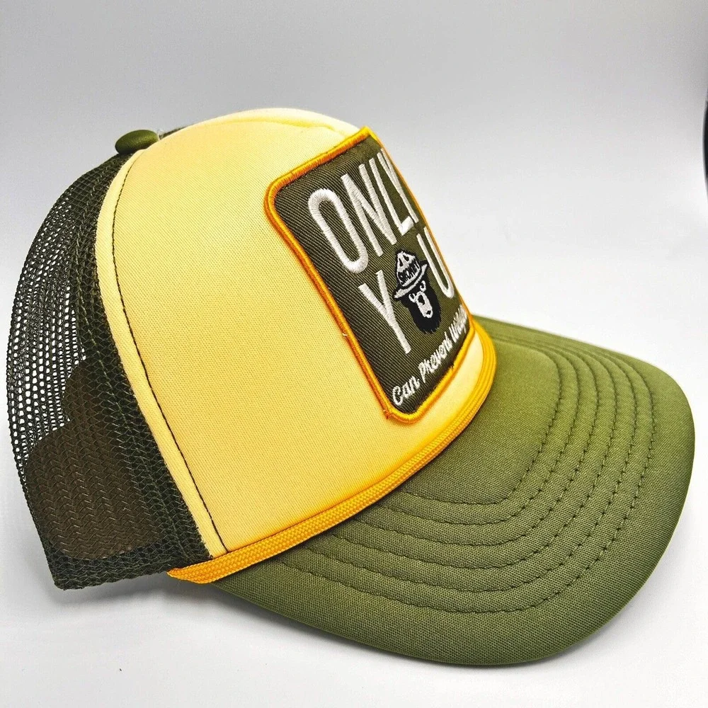 Smokey Bear‎ Hat Trucker Cap Only You Can Prevent Wildfires Olive Green